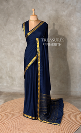 Blue Semi Mysore crepe Silk Saree - PBRMJ4G