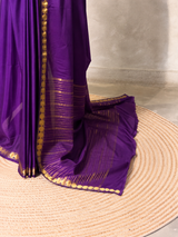 Violet Semi Mysore crepe Silk Saree - PBRMJ5B