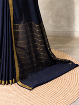 Blue Semi Mysore crepe Silk Saree - PBRMJ5F