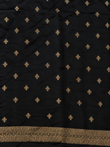 Black Banarasi Satin silk Saree - PBRMM6G