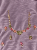 Lavender soft tissue silk Designer saree- PBRCK6D
