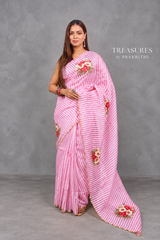 Pink Pure Kora tissue Saree- PBRARSH1B