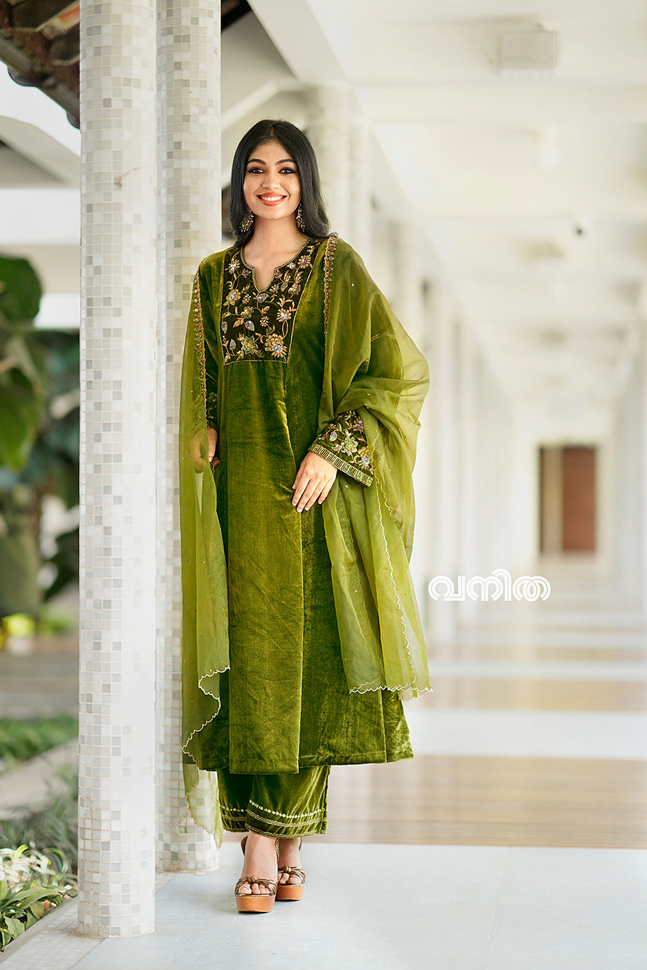 OLIVE GREEN SALWAR SET - SLV02