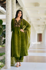 OLIVE GREEN SALWAR SET - SLV02