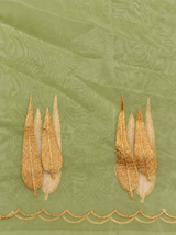 Pastal Green and gold organza silk saree- PBRRB1A