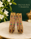 Traditional gold bangle set of 4 bangles- JBN3