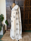 Off white Chanderi cotton silk saree - PBR67A