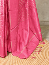 Dark pink semi tusser silk saree - PBRSS2E