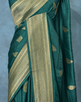 Peacock green Viscose Silk Saree - PBRATH5C