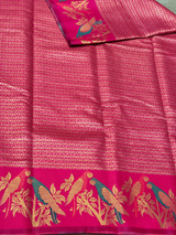 Rani pink Tissue Kanchipuram saree- PBRIDEK4a