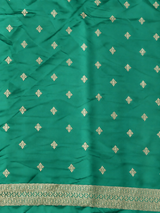 Aqua Green Banarasi Satin silk Saree - PBRMM6B