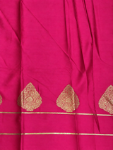 Rani pink crape silk saree - PBRNAK2J