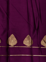 Deep wine crape silk saree - PBRNAK2L