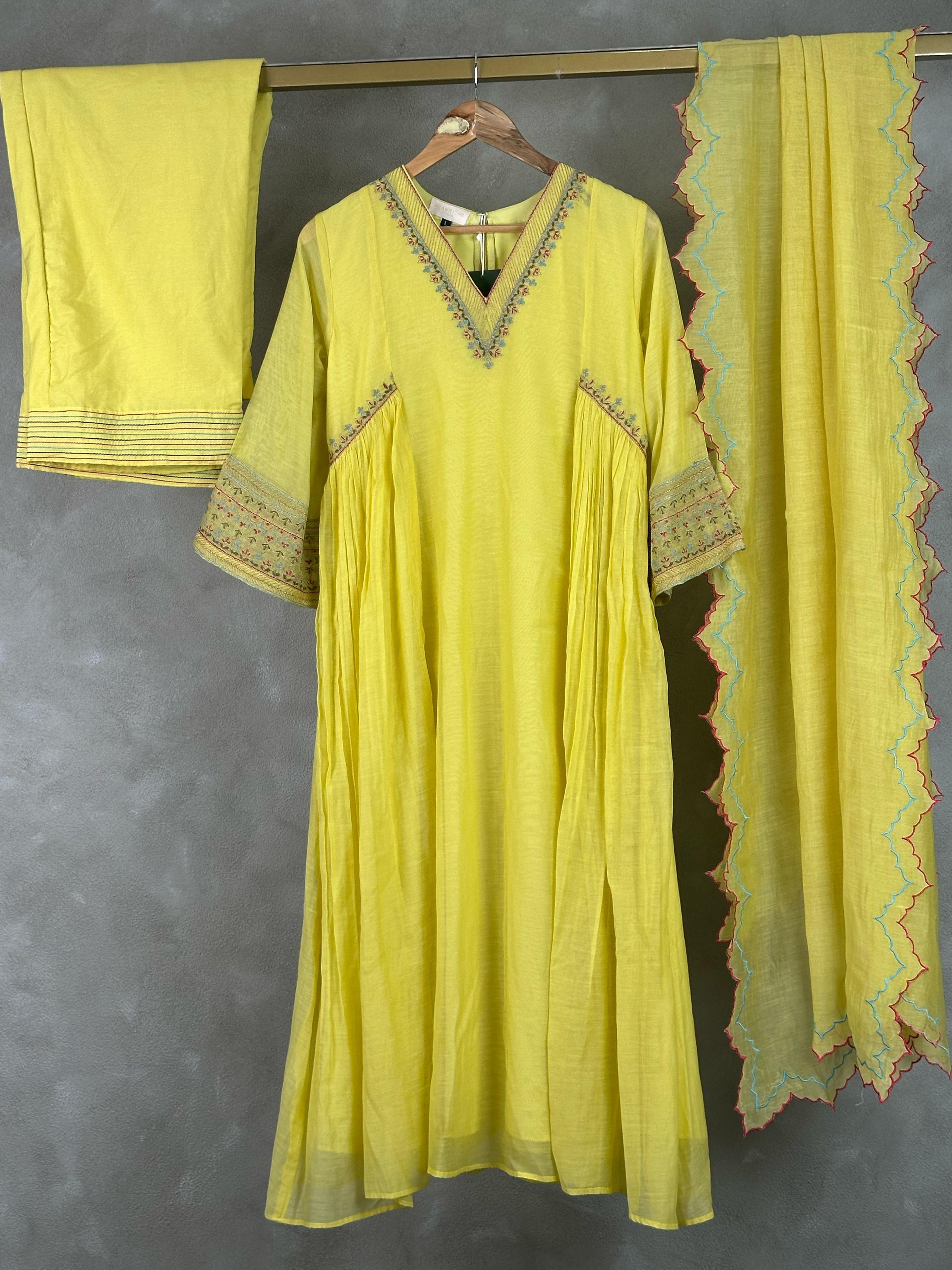 Vibrant yellow salwar set - SNL13