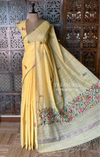 Yellow organza tissue saree- PBR51
