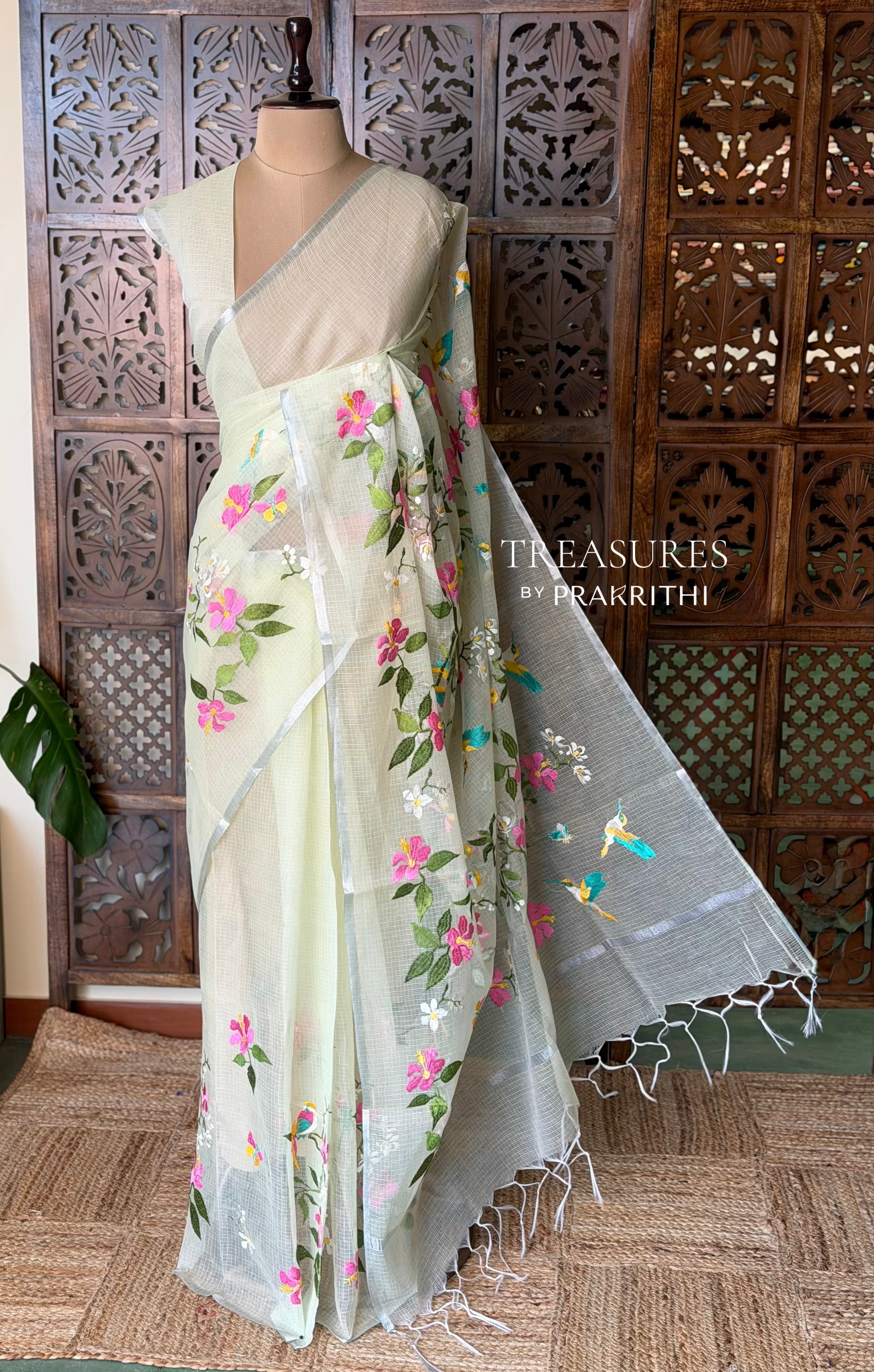 Pastal green Kotta silk saree - PBR68