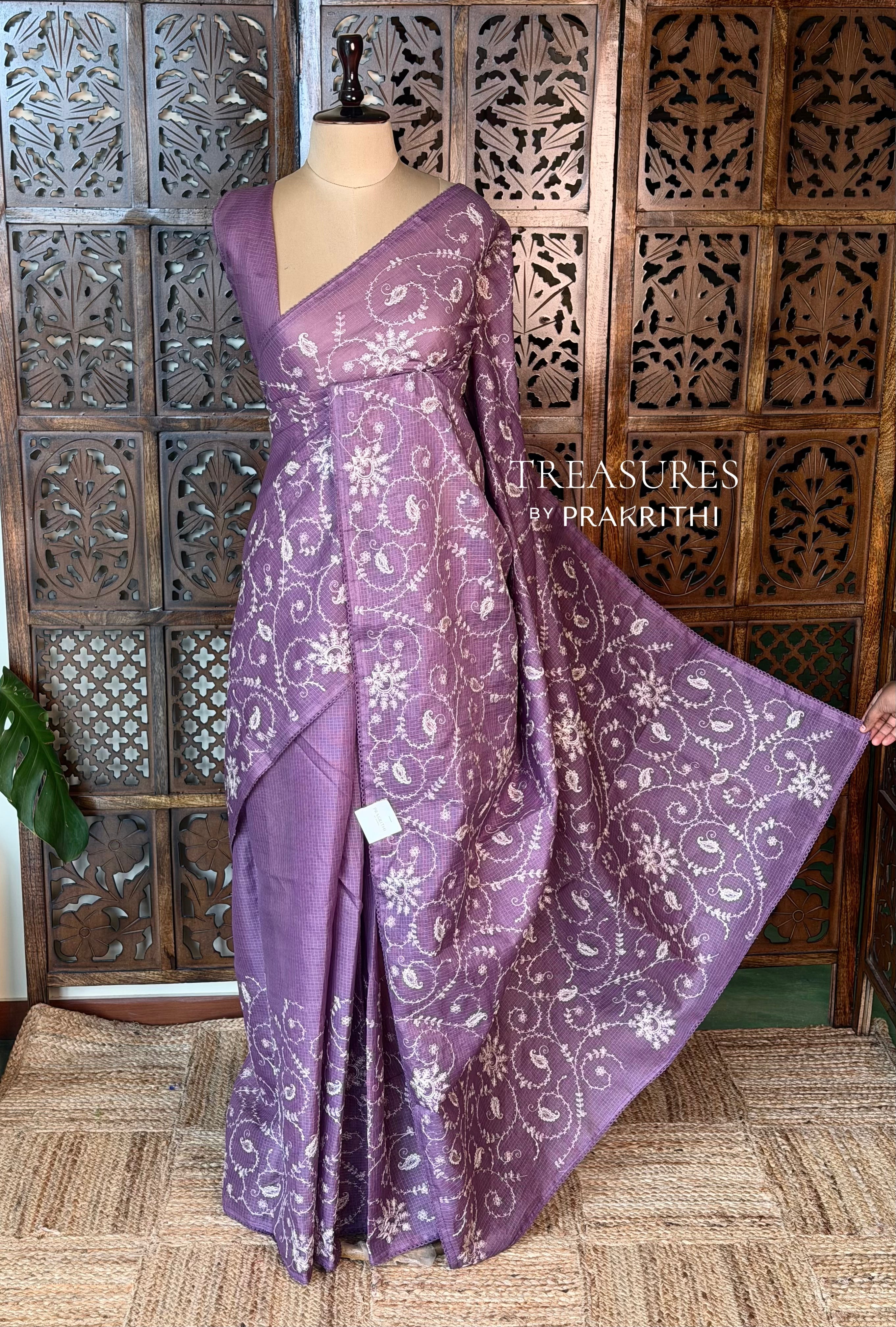 Dark Mauve Kotta silk saree - PBR70B