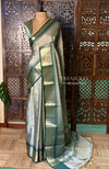 Nude Green Semi banarasi silksaree -PFAZ12A