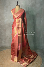 Dark Peach banarasi silksaree -LZ8D