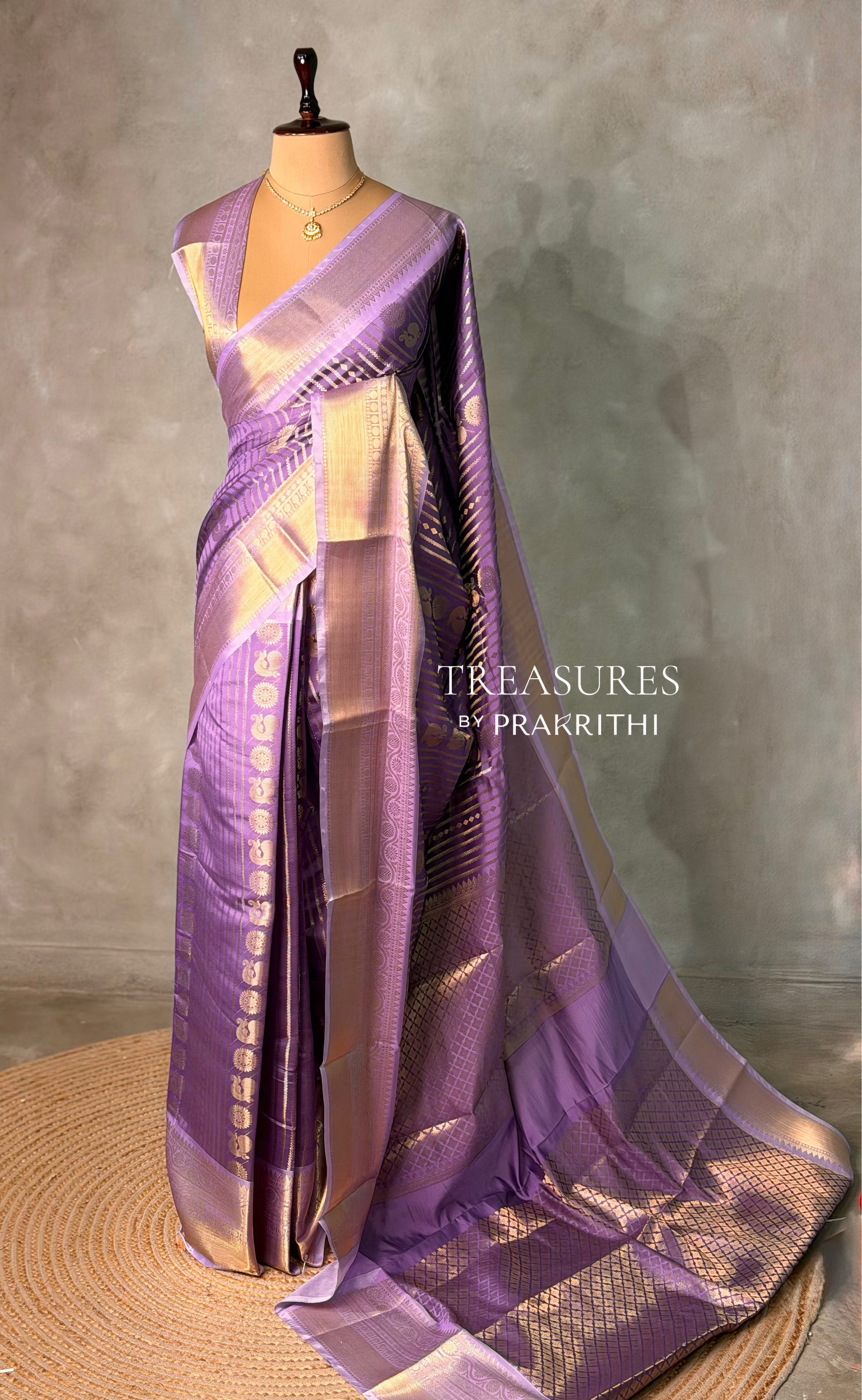 Lavender banarasi silksaree -LZ8F