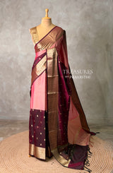 Pink and Maroon Tissue banarasi silk saree -PFAZ22