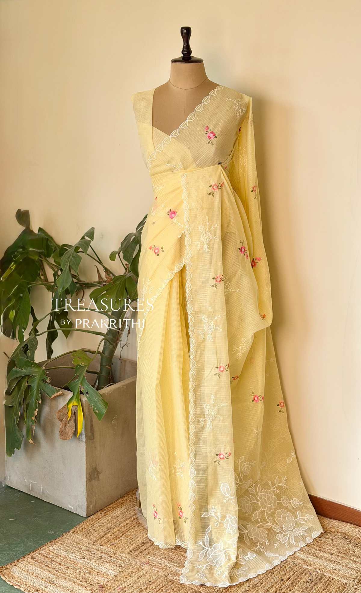 Yellow silk Kotta sareesaree -PBR10E