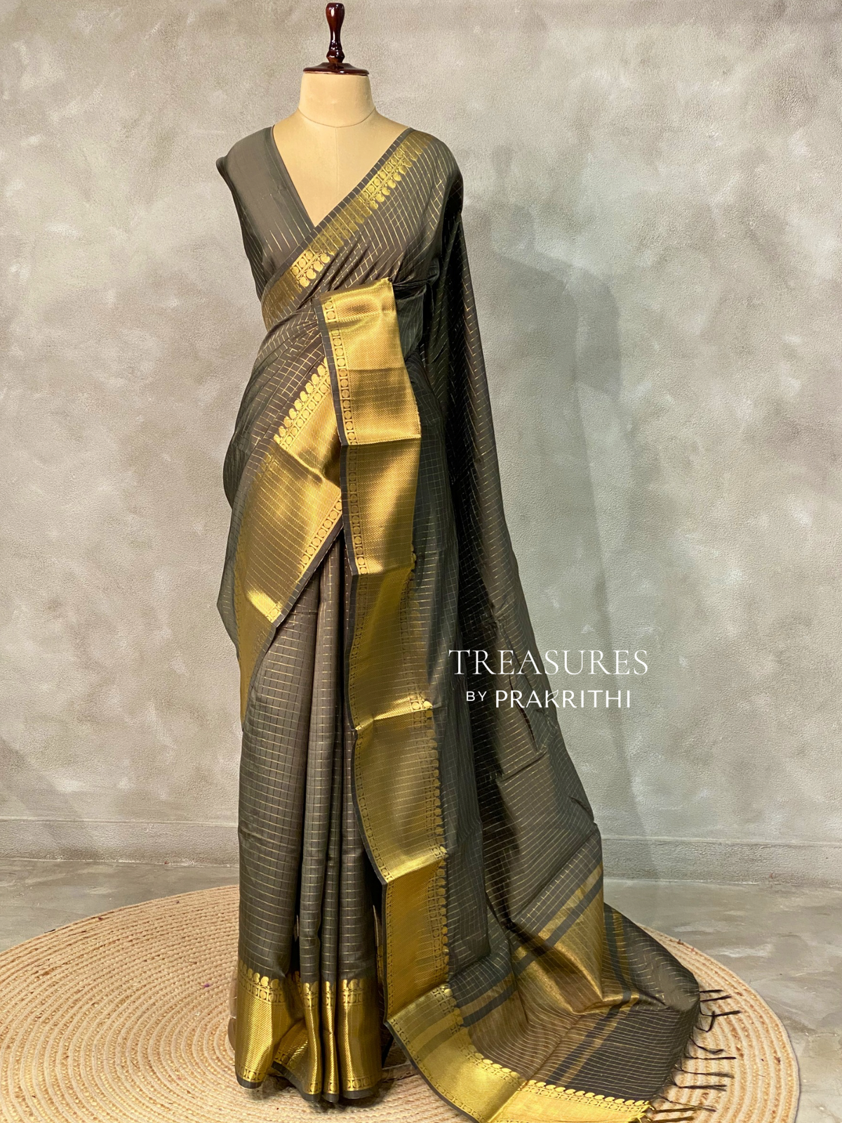 Deep Olive green banarasi silksaree - RUK2E