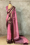 Pink Banarasi silk saree - PBRRP1