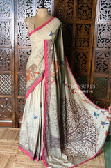 Soft tusser silk saree: PBR54AC
