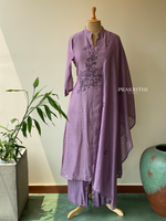 Lavender Pure mul chanderi salwar set -SMUL13-SIZE42