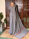 Grey soft Chiffon saree : PBR52F