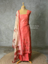 Chanderi unstitched salwar set: PBRUS21