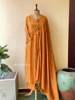 Yellow mul chanderi salwar set -SMUL27- SIZE40