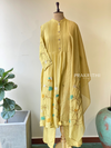 Yellow Pure mul chanderi salwar set -SMUL47- SIZE44
