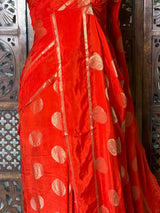 Orange georgette saree - PBRVT2C