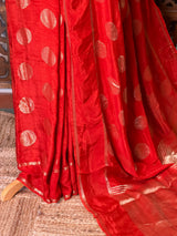 Orange georgette saree - PBRVT2C