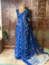 Blue viscose georgette saree - PBRVT2D