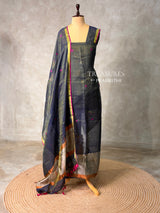 Tissue linen unstitched salwar set: PBRUS23