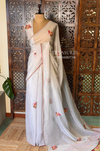 Nude shade soft muslin saree : PBR52H