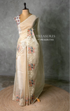 Nude yellow Net kotta saree - PBR34B6