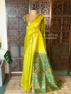 Lime green Silk cotton saree- PBR60A