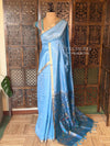 Blue Silk cotton saree- PBR60C
