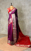Wine and Red Silk saree - PBRZU5C