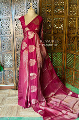 Maroon viscose georgette saree - PBRVT3E