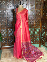 Pink Silk cotton saree- PBR60H