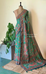 Green mul chanderi saree- PBR26C