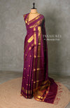 Deep wine banarasi silk saree -PIH99B