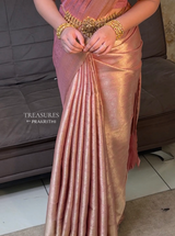 Pastal Pink Tissue banarasi silk saree -PBRAL1