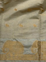 Sandal soft semi tusser silk saree -PBRVT4C