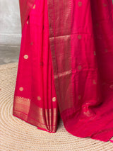 Rani Pink Pure Viscose Silk Saree - PBRATH1